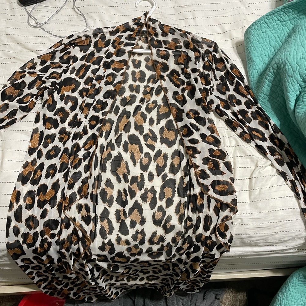 Cheetah print cardigan